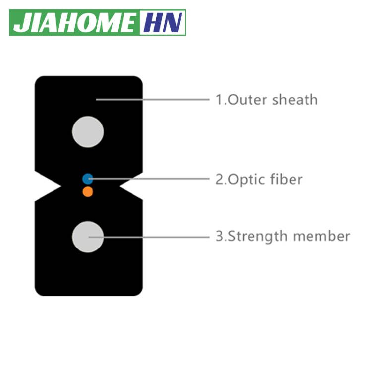 CABLE DROP FLAT FIG.8 2 HILOS SM C/PORTANTE DIELECTRICO G657A2 x